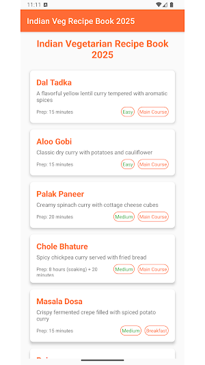 Indian Veg Recipe Book 2025 Screenshot 0