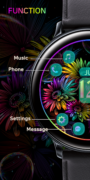Rainbow Sunflower_Watchface Screenshot 1