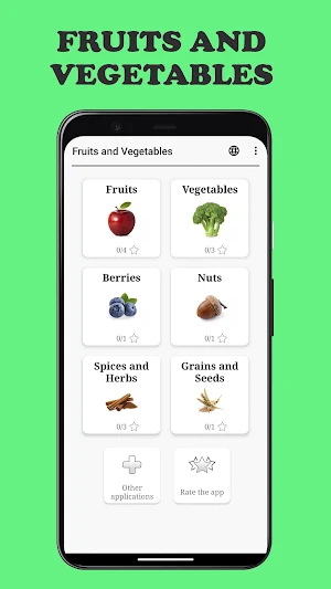 Fruits and Vegetables - Quiz Screenshot 0