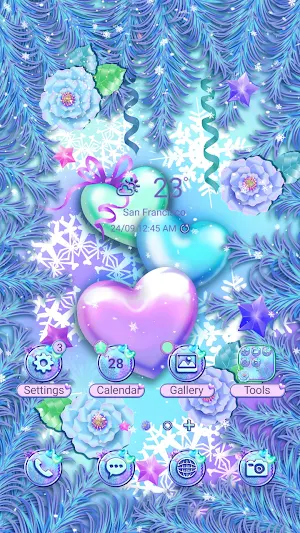 Winter Heart Bounce- Wallpaper Screenshot 0