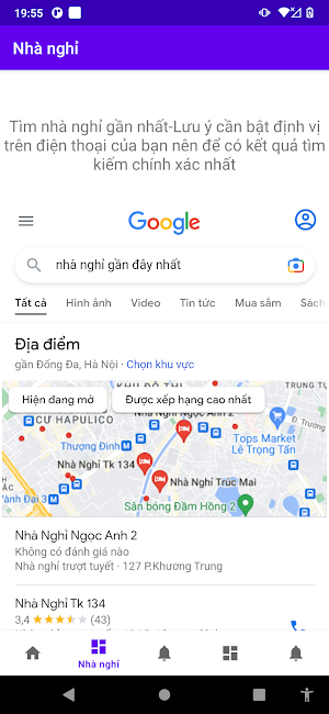 Tìm khách sạn nhà hàng gần bạn Screenshot 1