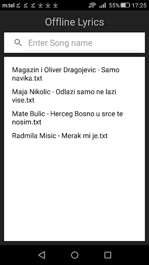 Offline Lyrics Screenshot 1