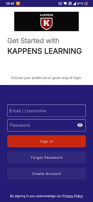 KAPPENS LEARNING Screenshot 1