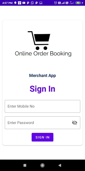 Online Order Book Merchant Screenshot 1