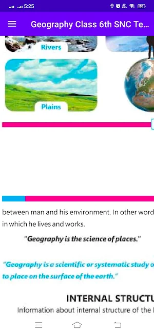 Geography Class 6th SNC Book Screenshot 2