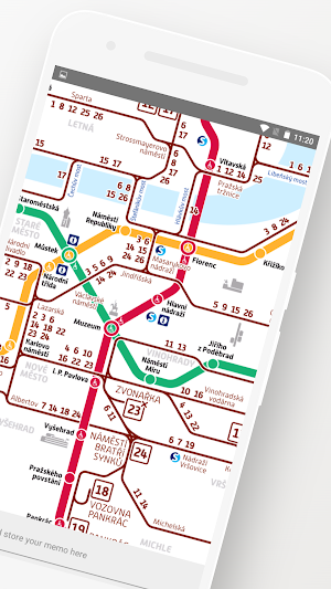 PRAGUE METRO TRAM BUS MAP Screenshot 1