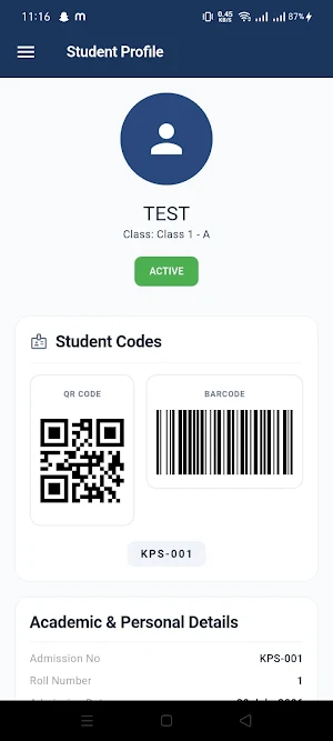 KPS School Parent App Screenshot 1