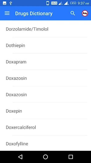 Drugs Dictionary Screenshot 1