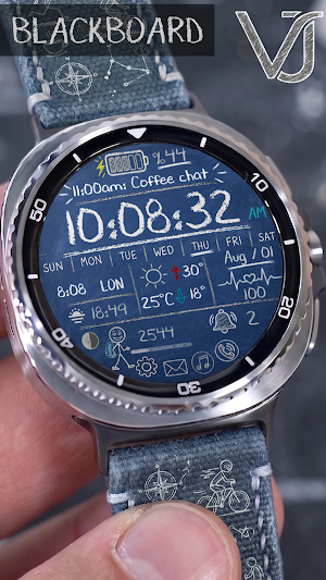 VJ-BLACKBOARD WATCH FACE Screenshot 1
