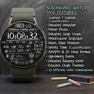 VJ-BLACKBOARD WATCH FACE Screenshot 3