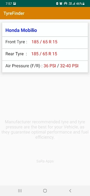 Tyre Finder | Tyre Size Finder Screenshot 3