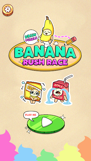 Banana Rush Race: Draw Puzzle Screenshot 0