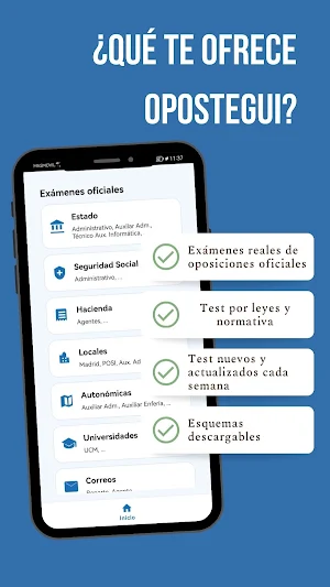 OposTegui Oposiciones - GRATIS Screenshot 1
