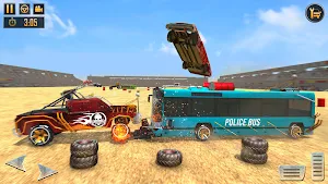 US Police Bus Demolition Derby Crash Stunts 2020 Screenshot 2