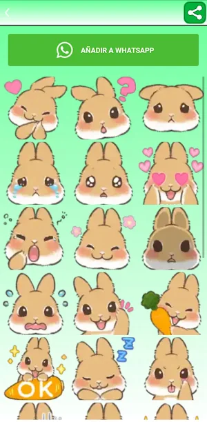 Stickers de conejos tiernos Screenshot 1