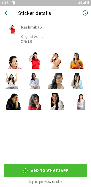 Rashmika Stickers Screenshot 3