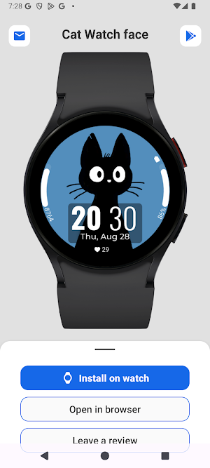 Cat Watch Face Screenshot 0