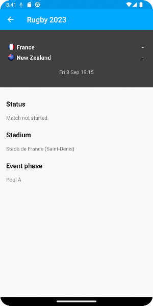 Live Score for Rugby Cup 2023 Screenshot 3