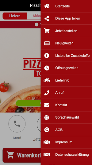 Pizzahaus Tostedt Lieferdienst Screenshot 2