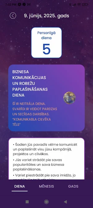Sphera 6: Enerģiju Kalendārs Screenshot 1