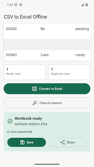 CSV to Excel Offline Screenshot 2