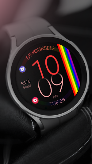 Rainbow digital watch face Screenshot 3
