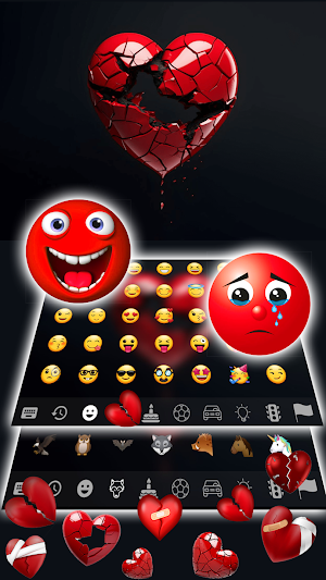 Broken Heart Emoji Keyboard Screenshot 2