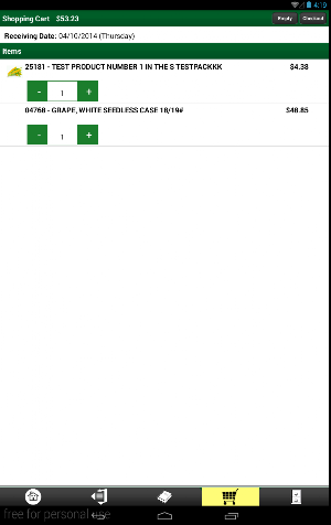 Ford’s Produce Ordering Screenshot 3