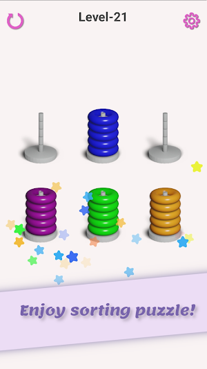 Hoop Stack Color Sorting game! Screenshot 1