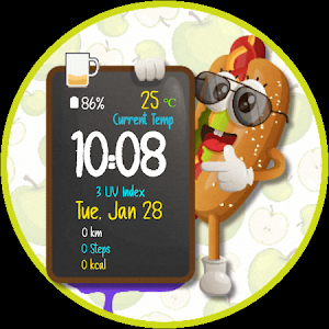 Burger Animated Watch Face Screenshot 2