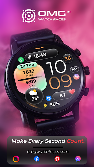 OMG 98 Digital Watch Face Screenshot 3
