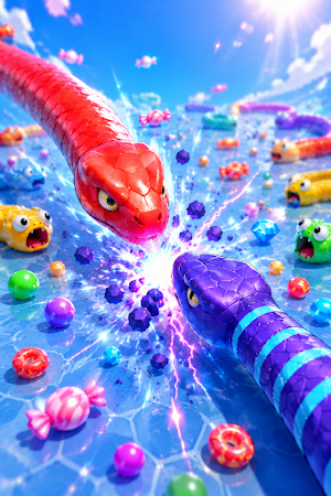Snake Hero: Food Hunt Battle Screenshot 3