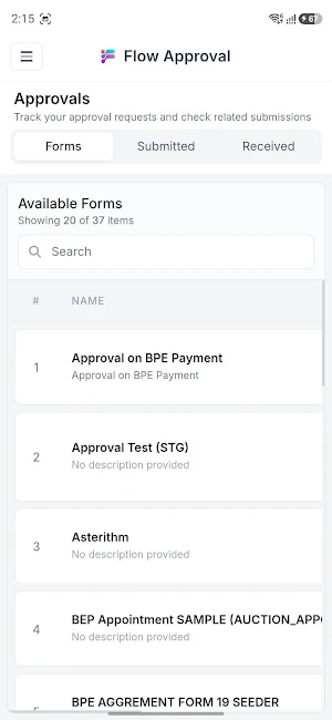 Flow Approval Screenshot 1