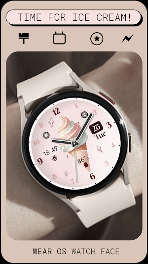 Ice Cream Pastel Watch Face Screenshot 1