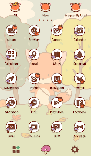 Cute Wallpaper Fall Fox Theme Screenshot 2