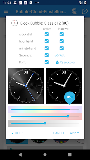 Free Analog Watch Face Theme for Bubble Cloud Screenshot 3
