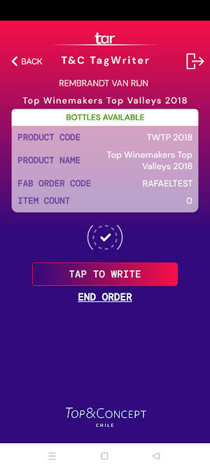 TAR TagWriter Screenshot 3