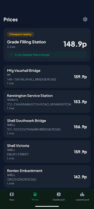 Pennr: UK Fuel & Petrol Prices Screenshot 1