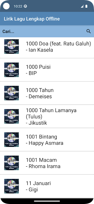 Lirik Lagu Lengkap Offline Screenshot 0