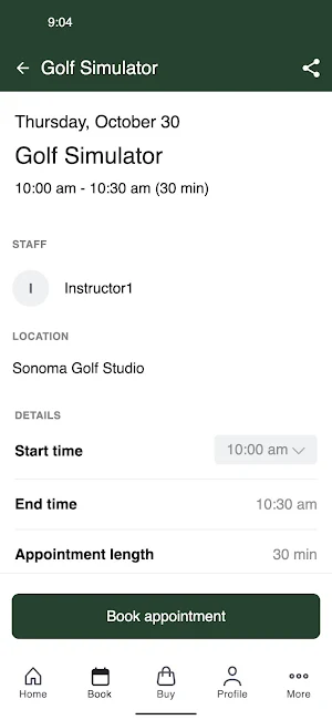 Sonoma Golf Studio Screenshot 2