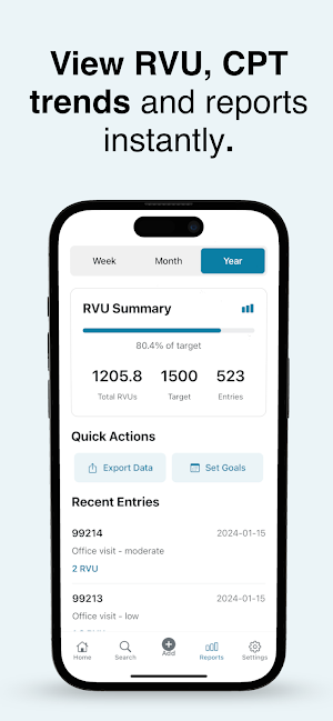 RVU Tracker: Physician RVUs Screenshot 2