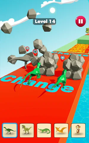 Wild Dino Transform Smash Rush Run 3D Screenshot 0