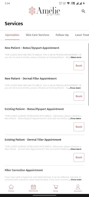 Amélie Mobile Screenshot 1