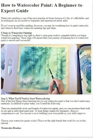 How to Paint with Watercolors Screenshot 1
