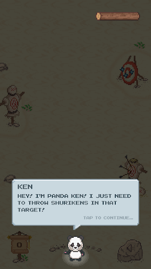 Panda Ken Throwing Shuriken Screenshot 0