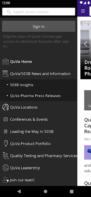 QuVa Connect Screenshot 1