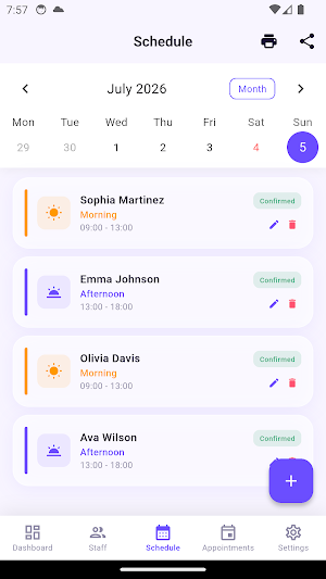 Spa Team Planner Screenshot 2