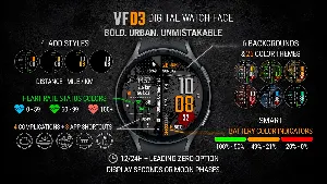 VF03 Digital Watch Face Screenshot 1