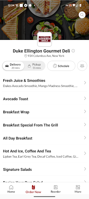 Duke Ellington Gourmet Deli Screenshot 1