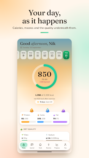 Day So Far: Calorie Counter Screenshot 2